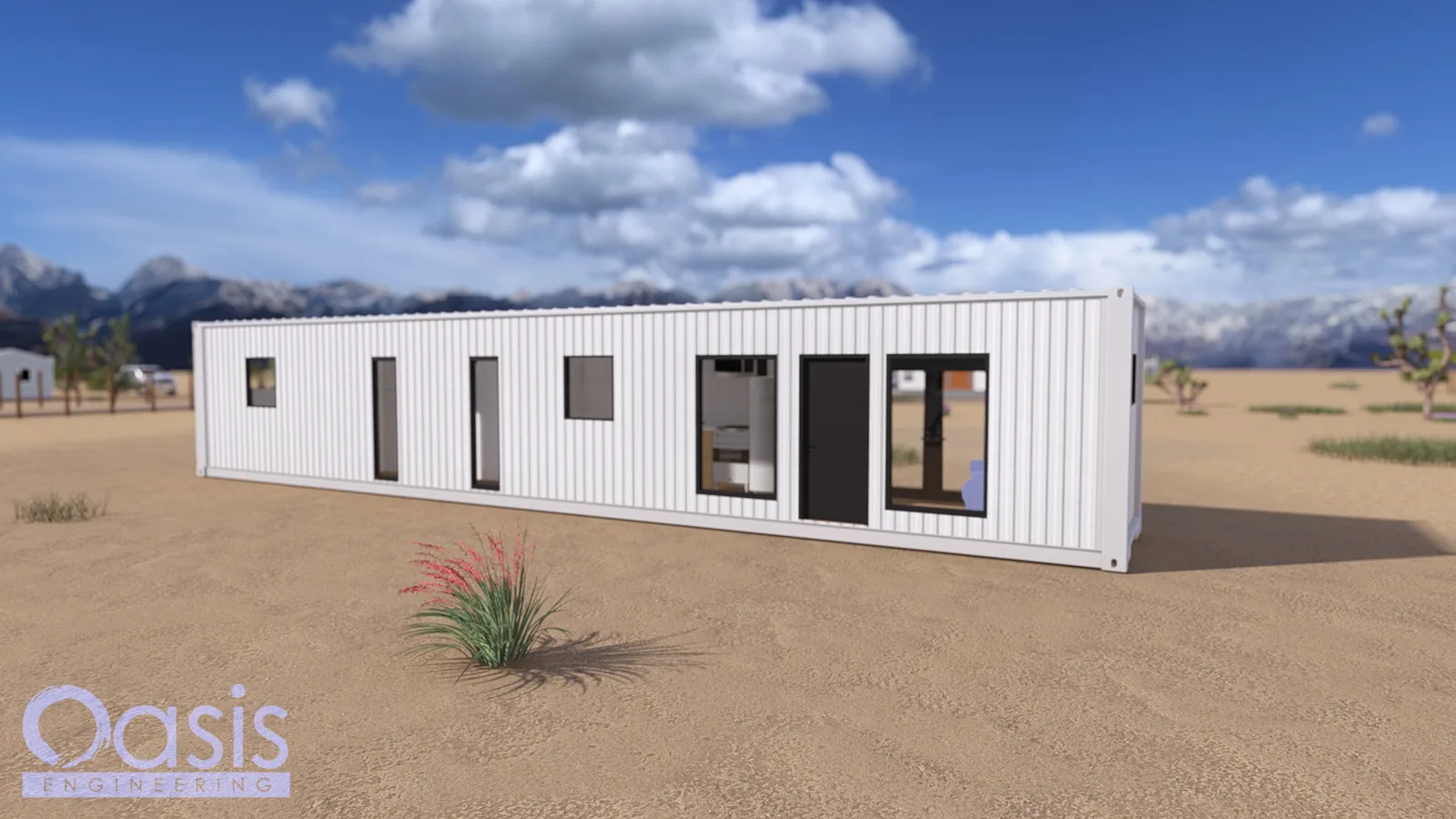 53ft High Cube Container Home Plans – 1 Bed 1 Bath