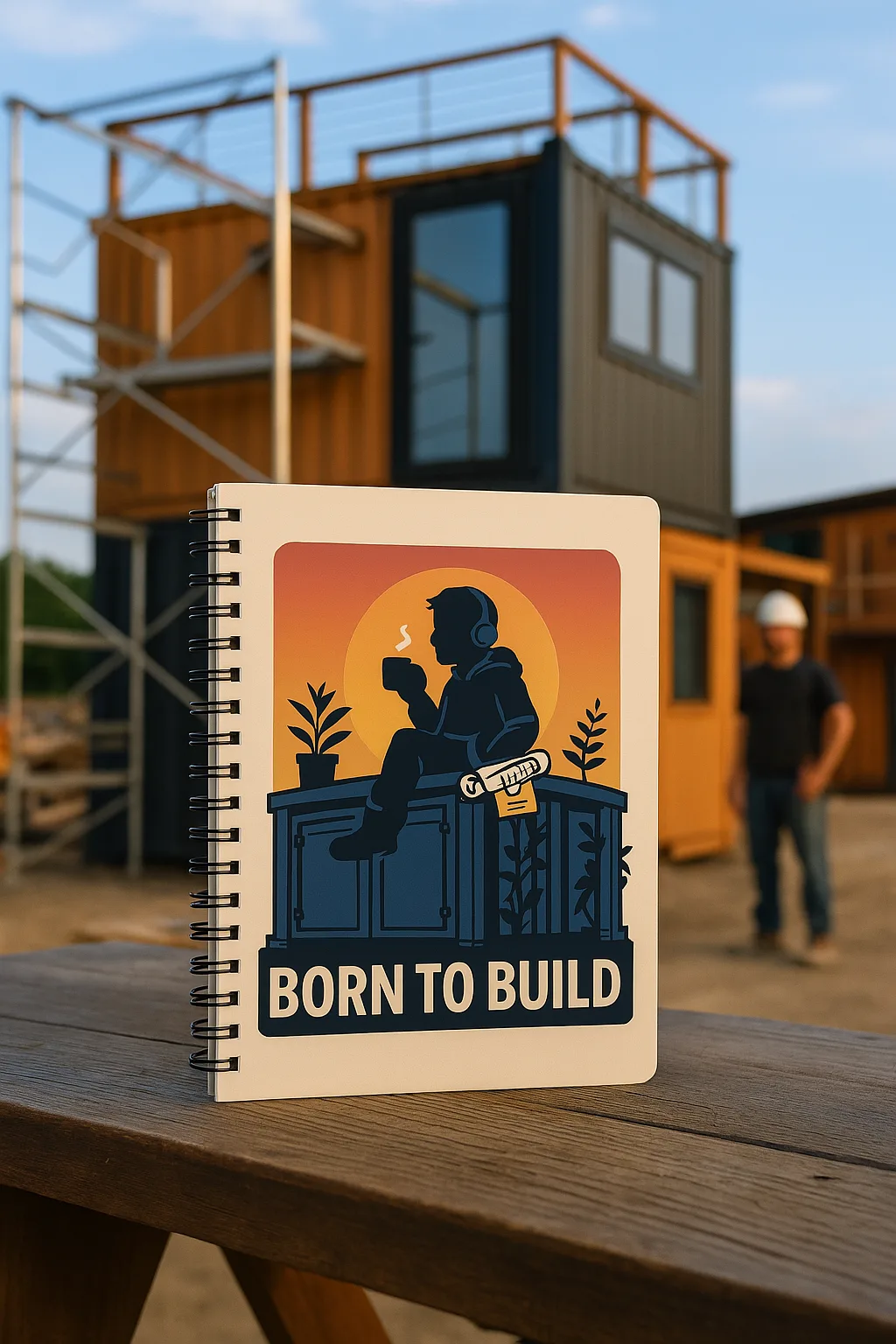 🛠️ Born To Build Spiral Notebook – Rugged Design for Big Ideas