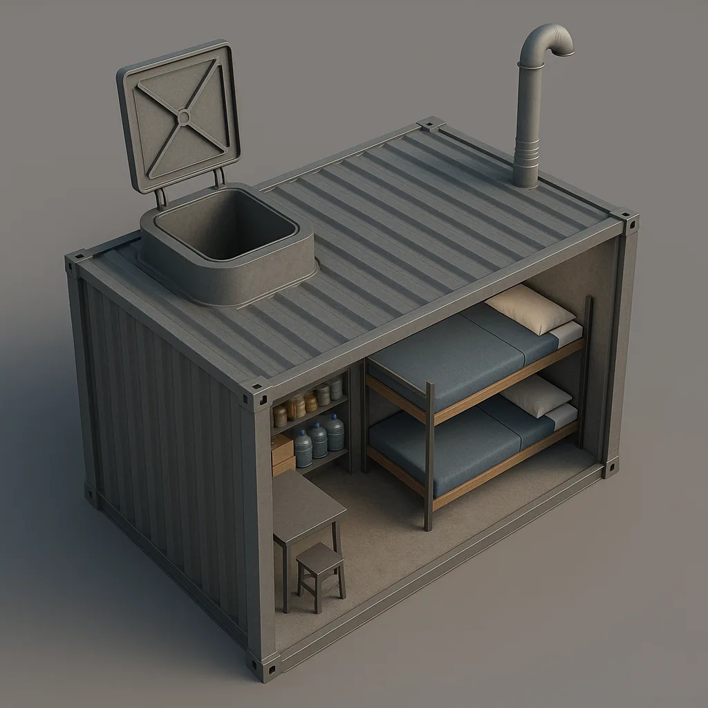 Build Your Own Container-Based Fallout Shelter plan by Oasis Designs