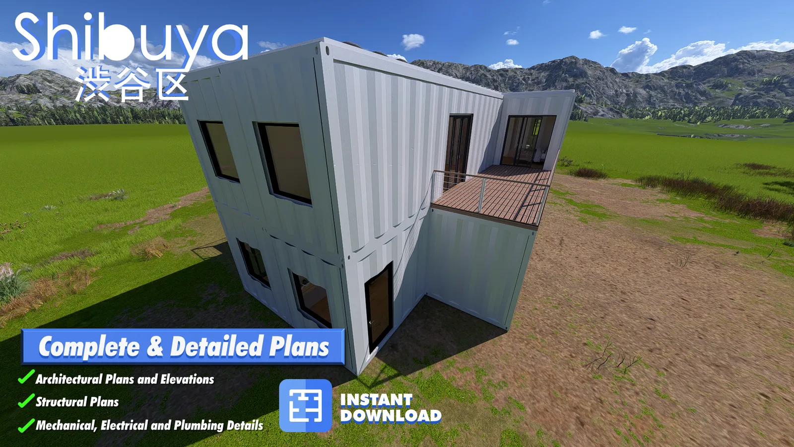 Shibuya Shipping Container Home Plans plan by Oasis Designs