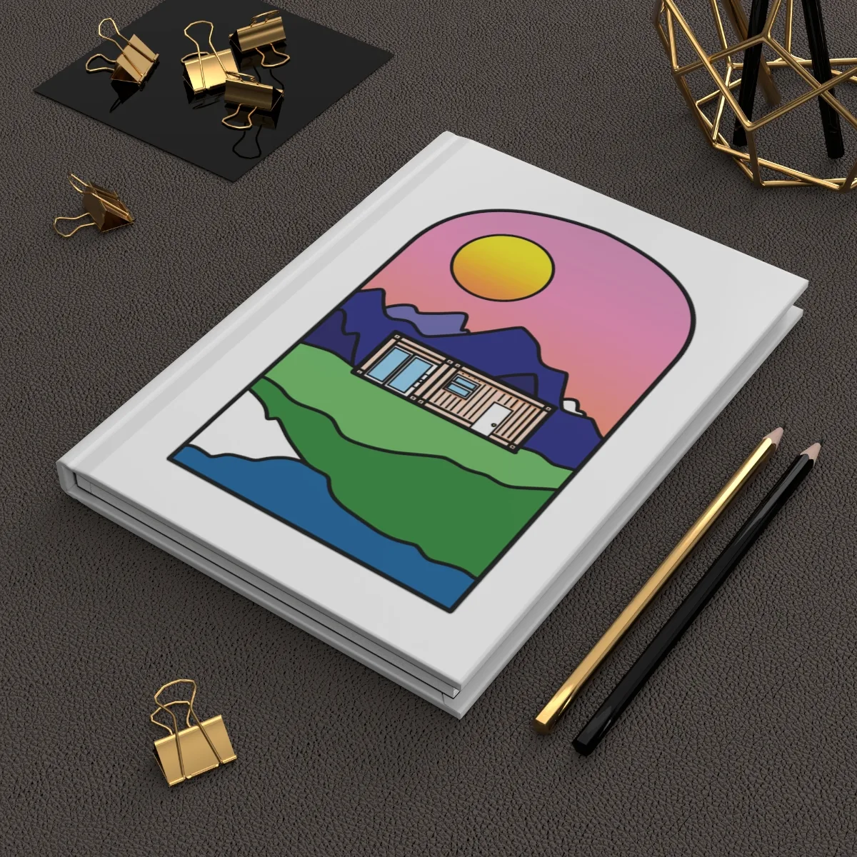 Shipping Container Dream Hardcover Journal - Matte Finish, Eco-Friendly Design