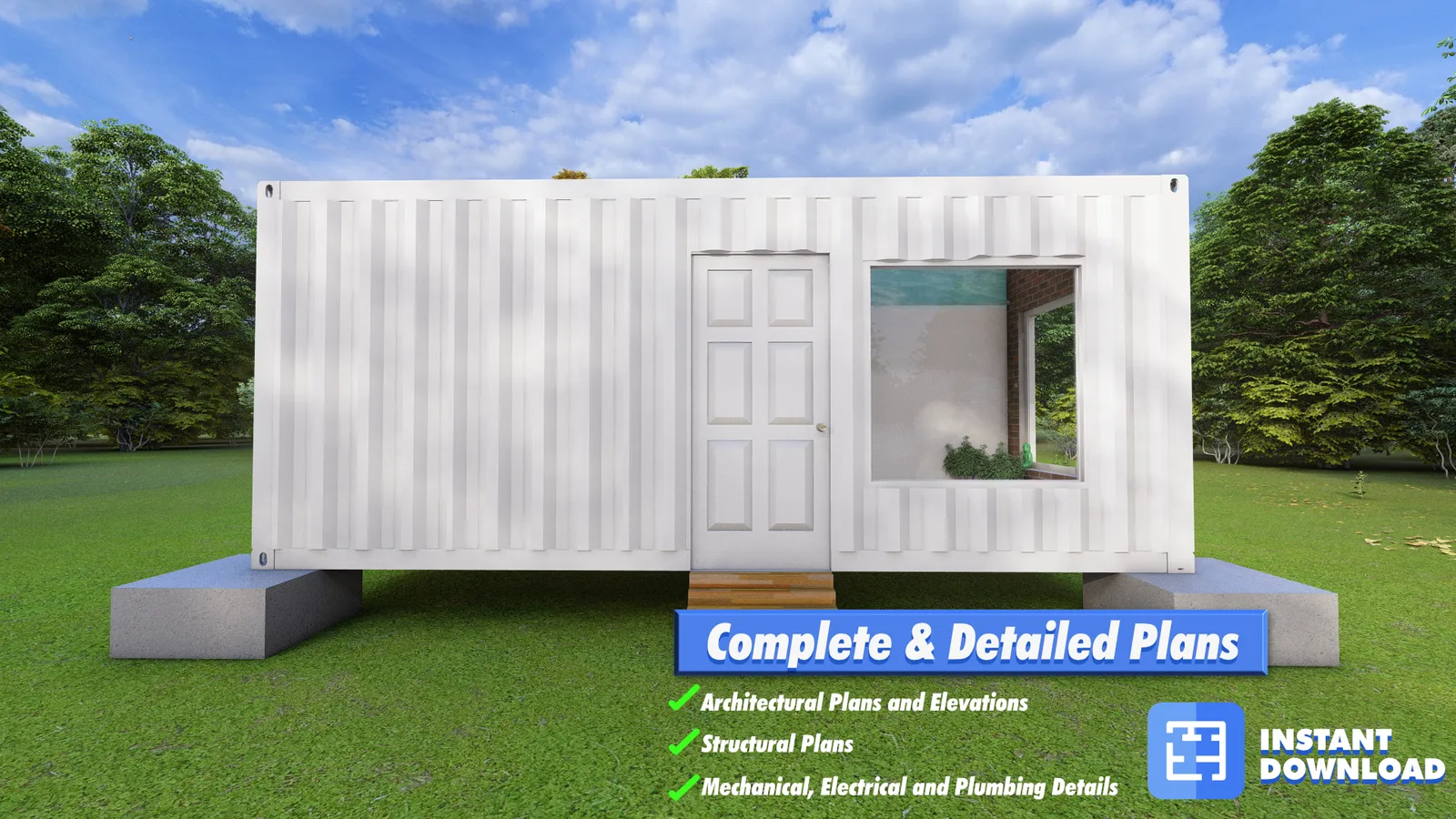 20x8 Zen Studio Container Plans – Yoga, Cold Plunge, Sauna
