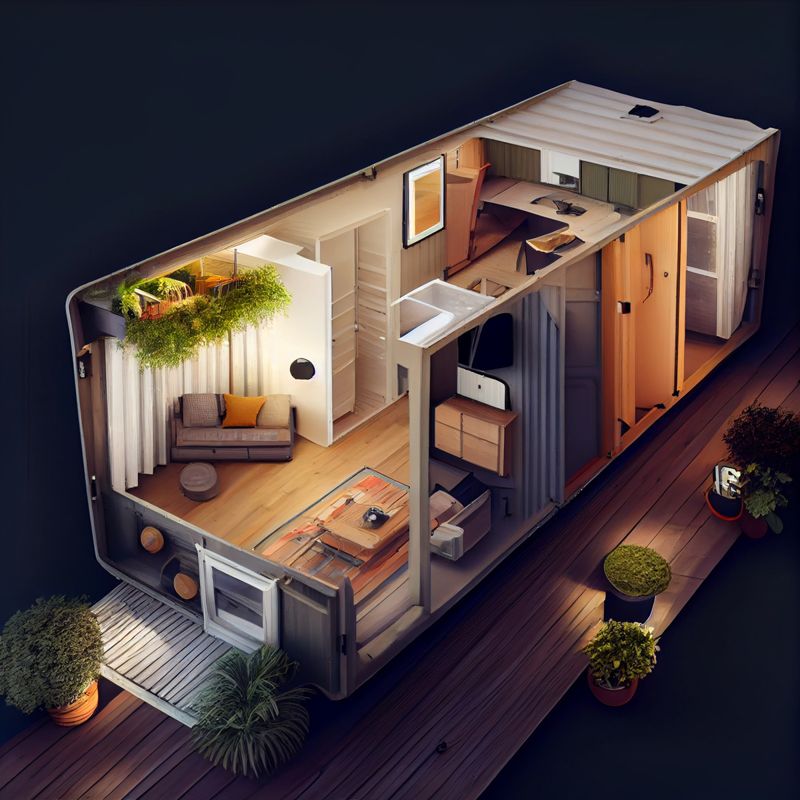 Isometric rendering of a modular unit