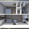 Duplex 20x8 Shipping Container Floor Plan