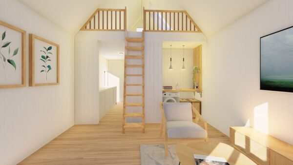 Tiny Home Plans: 24x12ft DIY ADU Plan Set with Loft Bedroom - Image 8
