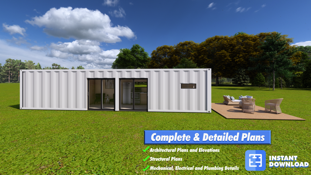 Photo inspiration: Visual Reference: Off Grid 40Ft High Cube Shipping Container Cabin Plans
