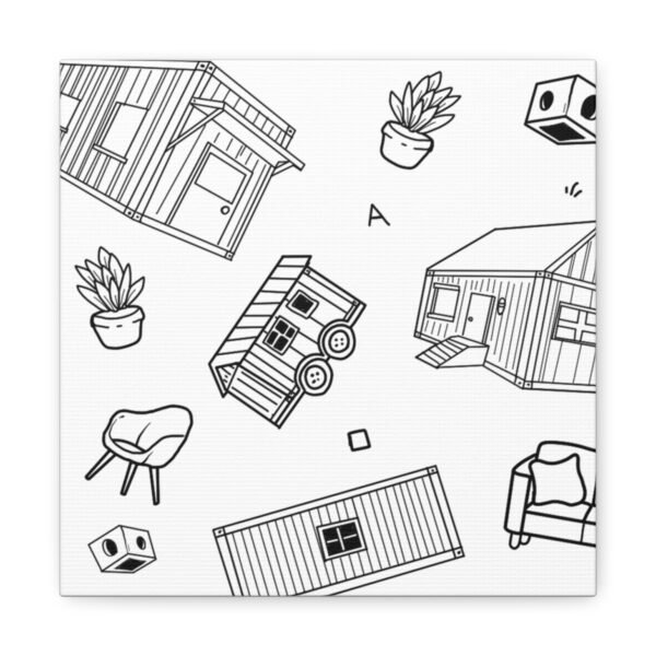 Container & Tiny Home Canvas Gallery Wrap - Artistic Home Decor!