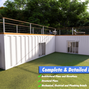 Premium Pre-Engineered 480sqft Shipping Container Home Plans