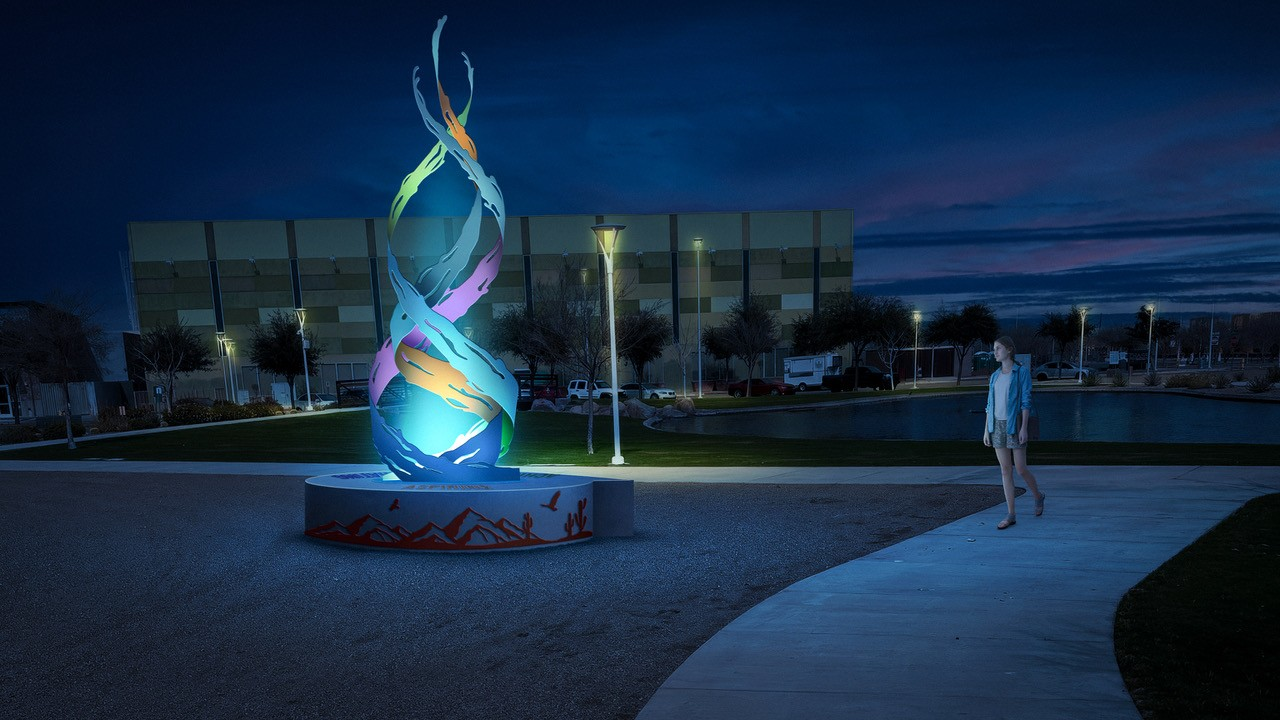 Dibari and Associates Flame Sculpture Rendering