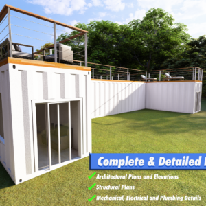 960sqft Shipping Container Home Plans: H-Shape