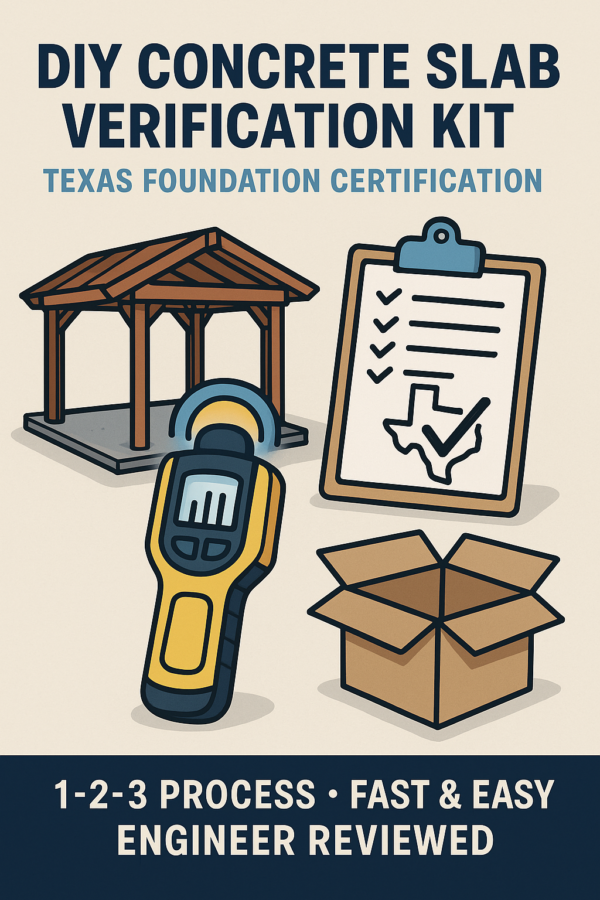 DIY Concrete Slab Verification Kit — Existing Foundation Certification
